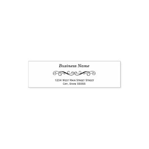 Einfache Monogramm-Rückgabeaufkleber Permastempel