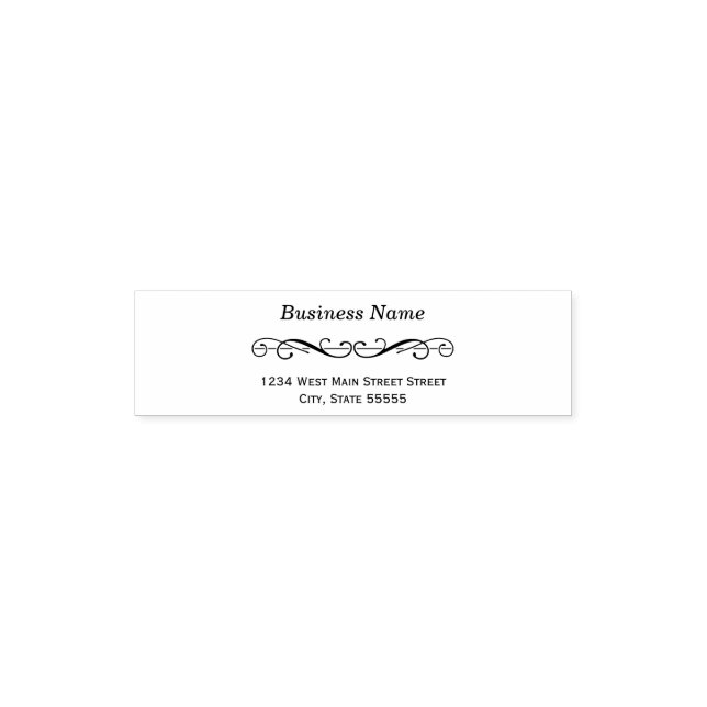 Einfache Monogramm-Rückgabeaufkleber Permastempel (Design)