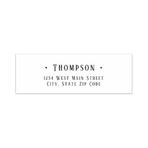 Einfache Monogramm-Rückgabeaufkleber Permastempel