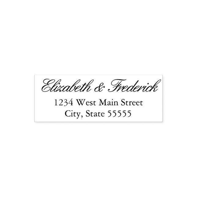 Einfache Monogramm-Rückgabeaufkleber Permastempel (Design)