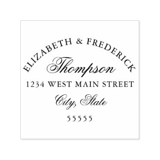 Einfache Monogramm-Rückgabeaufkleber Permastempel