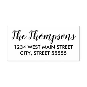 Einfache Monogramm-Rückgabeaufkleber Permastempel