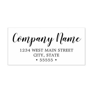 Einfache Monogramm-Rückgabeaufkleber Permastempel