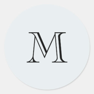 Einfache Monogramm Runder Aufkleber
