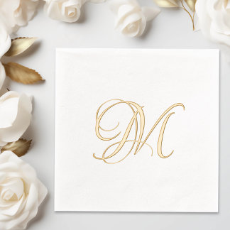 Einfache Monogramm Servietten Mit Folie