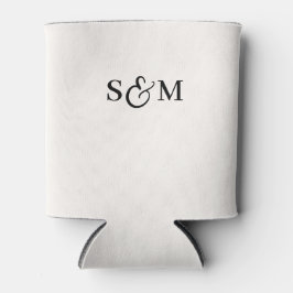 Einfache Monogramm-Skript-Ampersand-Hochzeit Dosenkühler