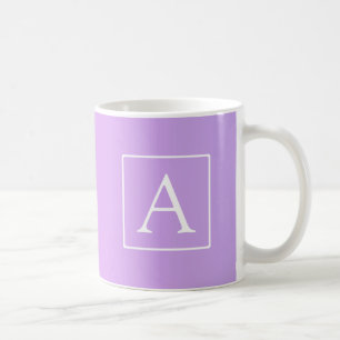 Einfache Monogramm   Subtile Rosa/Lila Ombre Kaffeetasse