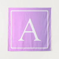 Einfache Monogramm | Subtile Rosa/Lila Ombre
