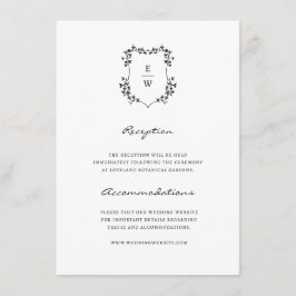 Einfache Monogramm-Umschließungskarte Begleitkarte