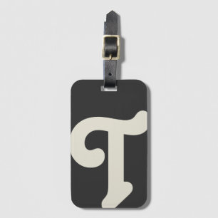Einfache monogrammatisches Monogramm Erstschwarzes Gepäckanhänger