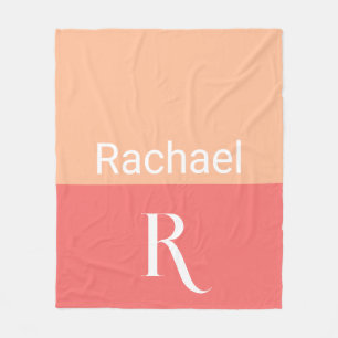 Einfache Monogrammnamentypografie Fleecedecke