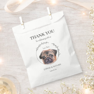 Einfache Mops Hochzeit Vielen Dank für Ihr Interes Geschenktütchen