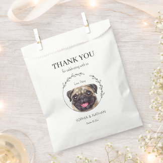 Einfache Mops Hochzeit Vielen Dank für Ihr Interes Geschenktütchen