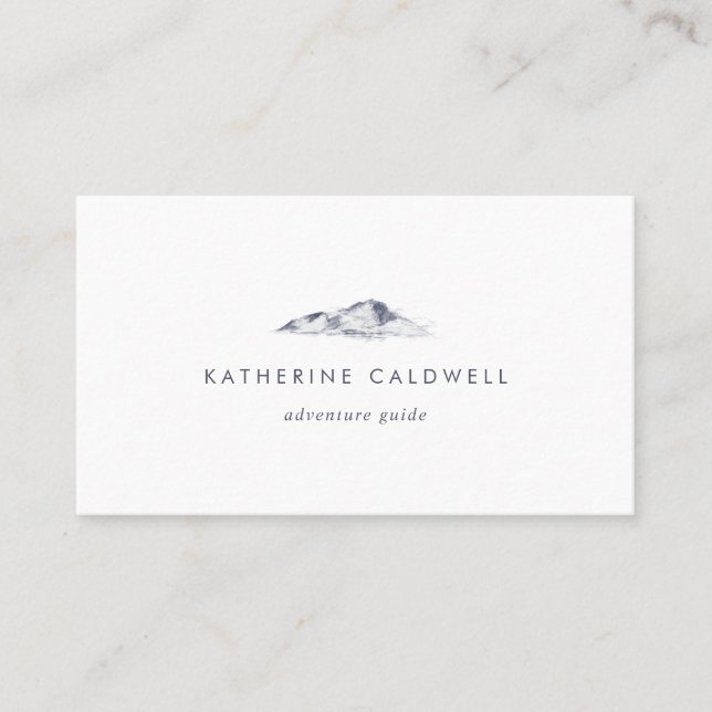 Einfache Mountain Business Card Visitenkarte (Vorderseite)