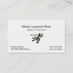 Einfache Musikunterricht-Visitenkarte Visitenkarte