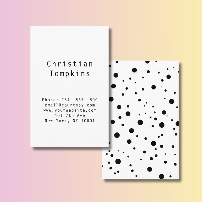 Einfache Musterkarte Visitenkarte (Simpel White & Black Pattern Business Card)
