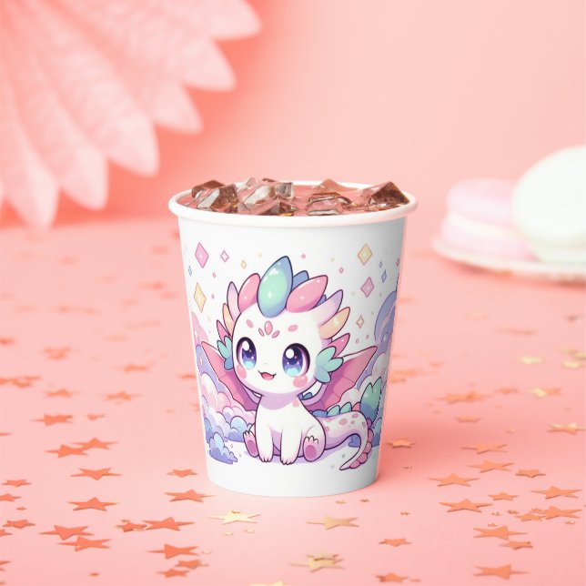 Einfache Mythische Dragon Baby-Dusche Pappbecher (Insitu)
