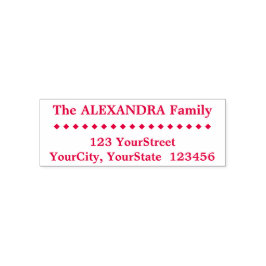 Einfache Nachname, Adresse, Diamantformen Permastempel