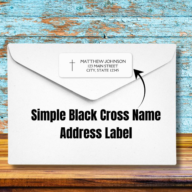 Einfache Name des Schwarzen Kreuzes (Simple Black Cross Name Address Label
)