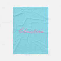Einfache Name-Fleece-Decke