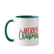 Einfache Name Merry Weihnachten Rot und Grün