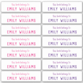 Einfache Namensliste Aufkleber