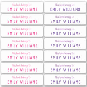 Einfache Namensliste Aufkleber