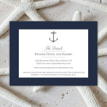 Einfache Nautic Anchor-Hochzeit | Marineblau