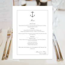 Einfache Nautic Anchor-Hochzeit | weiß