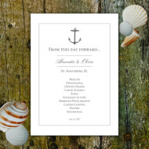 Einfache Nautic Anchor-Hochzeit | weiß