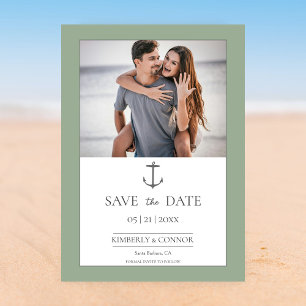 Einfache nautische Anker Save-the-Date-Karte Sal Save The Date