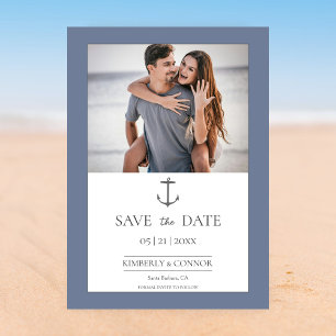 Einfache nautische Anker Save-the-Date-Karte   Sta Save The Date