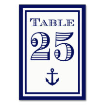 Einfache Navy Blue Gerahmt Ankertafel #1