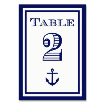 Einfache Navy Blue Gerahmt Ankertafel #2