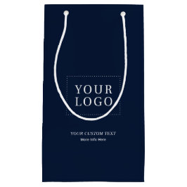 Einfache Navy Blue Minimal-Firmenlogos Kleine Geschenktüte