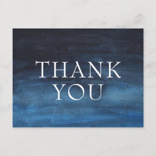 Einfache Navy Blue Moderne Geschäfte Postkarte