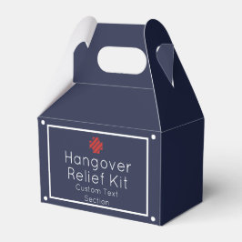 Einfache Navy und White Hangover Relief Kit Geschenkschachtel