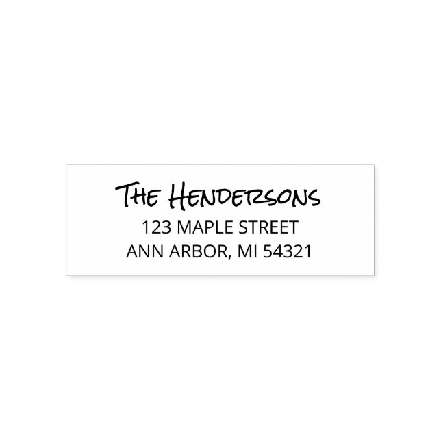 Einfache neue Zuhause-Rücksendeadresse Permastempel (Design)