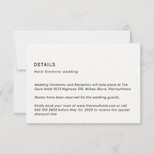 Einfache, neutrale Hochzeitskarte Einladung