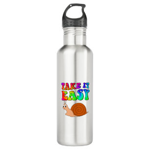 Einfache Niedliche Cartoon-Schnecke mit Groovittex Edelstahlflasche