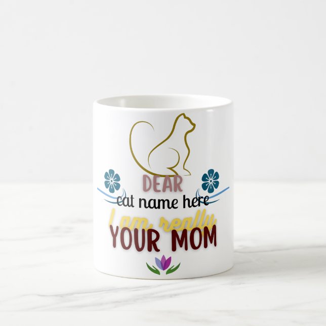 Einfache Niedliche Cat Mama Mütter Tagesgeschenk Kaffeetasse (Mittel)