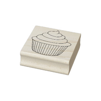 Einfache Niedliche Cupcake Rubber-Briefmarke Gummistempel
