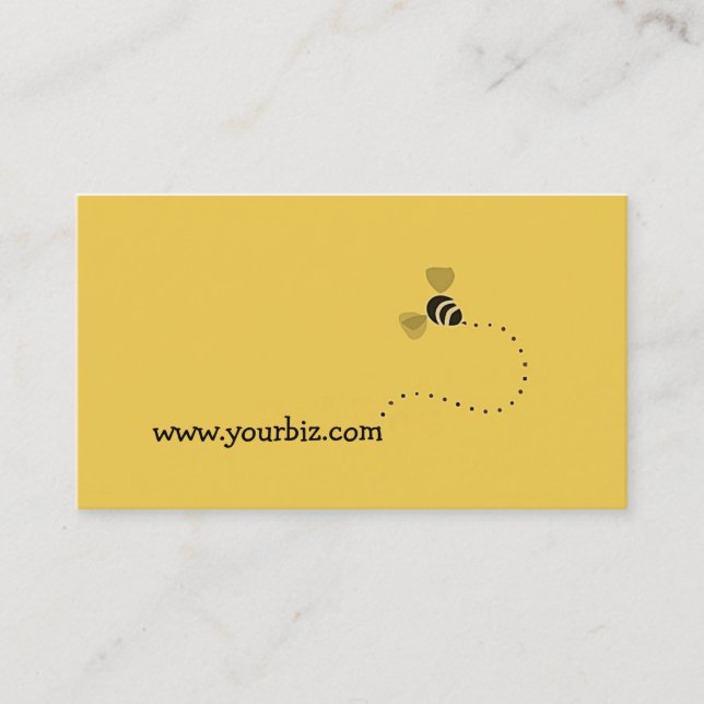 Einfache niedliche Geschäfts-Bienen-grafischer Visitenkarte (Vorderseite)