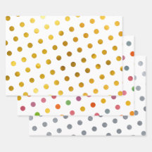 Einfache Niedliche Girly White mehrfarbige Polka D