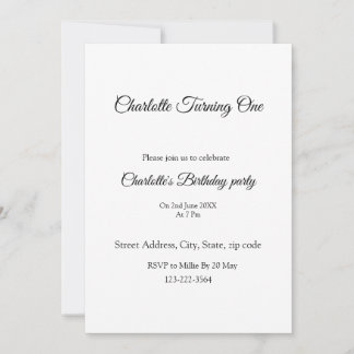 Einfache niedliche Kleinkinder mit minimaler Kinde Einladung