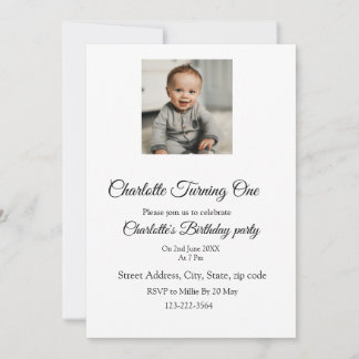 Einfache niedliche Kleinkinder mit minimaler Kinde Einladung