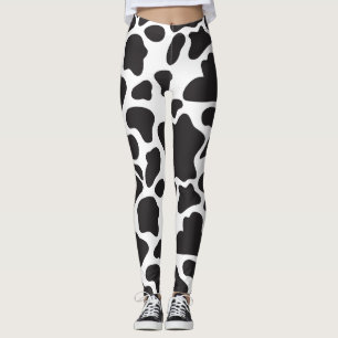 Einfache Niedliche Kuhausdruck Leggings