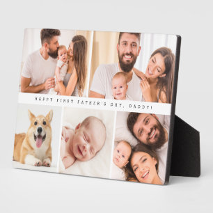 Einfache Niedliche Papa-Foto-Collage Fotoplatte