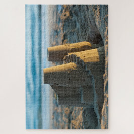 Einfache Niedliche Sandburg am Sonnenstrand Puzzle