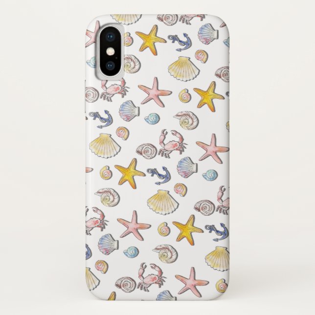 Einfache Niedliche Strandgestaltung Case-Mate iPhone Hülle (Rückseite)